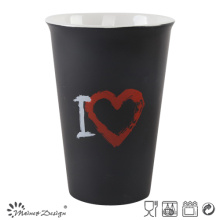 Forme de V avec le coeur imprimant la tasse de sublimation sans poignée